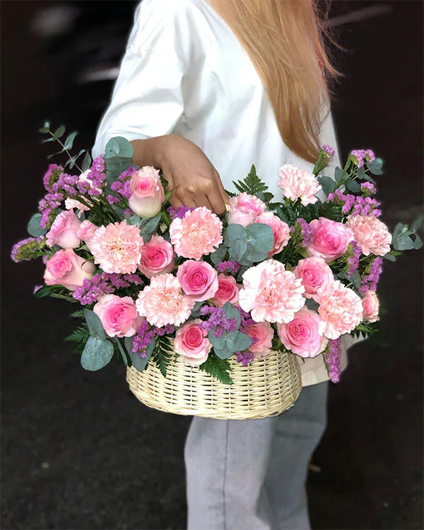 Giỏ hoa Nàng Xuân